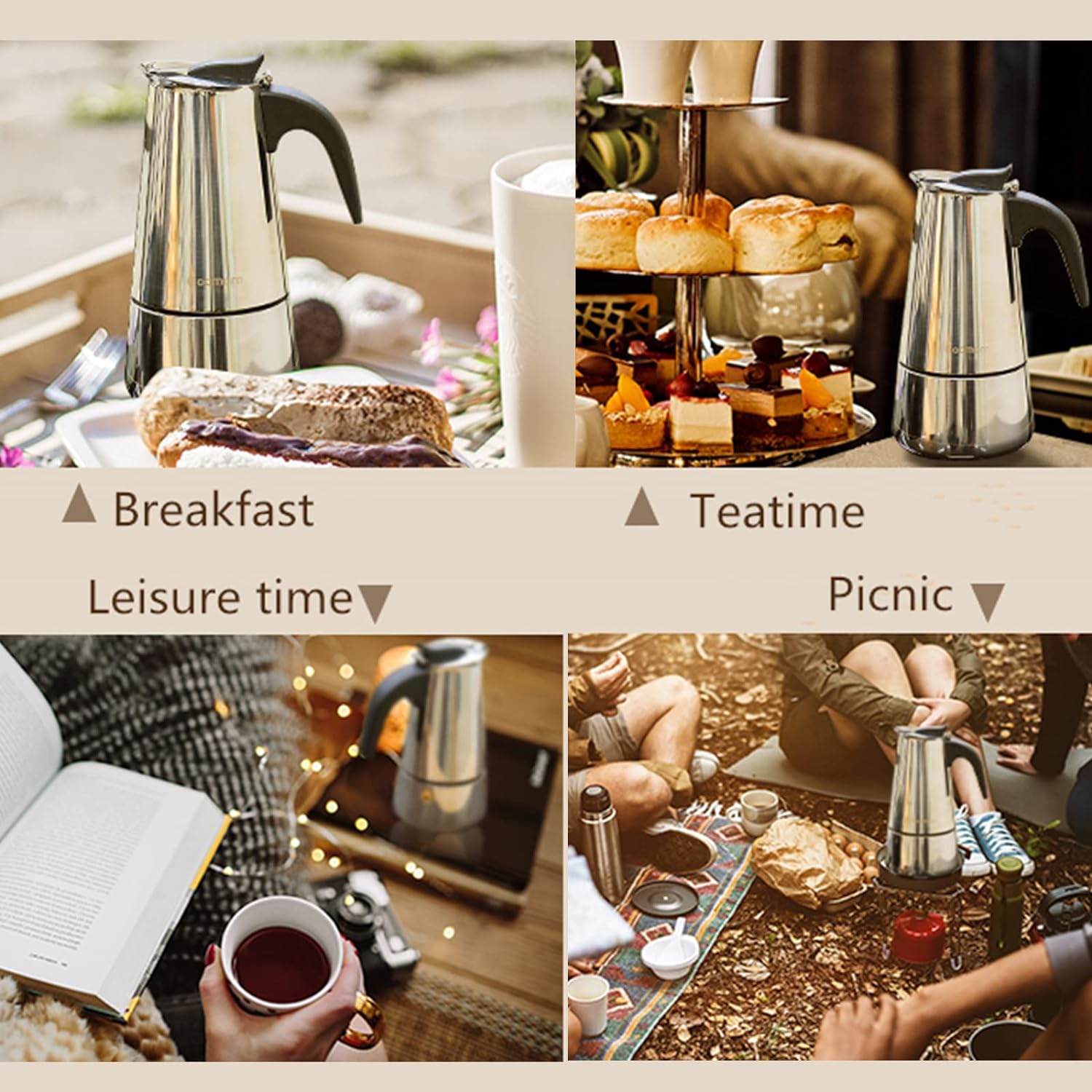4/6/9 чашек Moka Pot Caffe Mac – обзор и цена Coffee Equipment Set